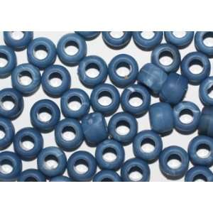  DENIM BLUE MATTE FROSTED CROW BEADS PONY BEADS Arts 