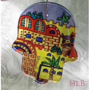  Hand Painted Glass The Old City Oriental Style Hamsa 