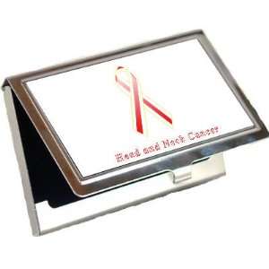  Head and Neck Cancer Awareness Ribbon Business Card Holder 