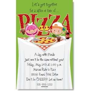  Pizza Party Kids Invitations