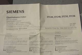 SIEMENS 2 Pole Contactor Model# 3TC44 17 0AW4 32A NEW  