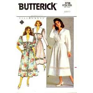  Butterick 3736 Sewing Pattern Misses Eileen West Dress 