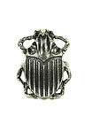 Rhino Beetle Ring Size 7 Egyptian Scarab Silver Tone VTG Jungle Insect 