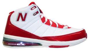 New Balance Mens BB889RD Basketball Shoe Red & White   Medium Width 