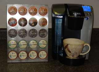 cup pod rack for keurig coffee maker k cups made from hand brushed 