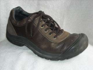 mens 10.5 44 KEEN brown leather lace up oxford shoes GUC see Pics 