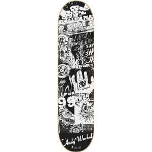  Alien Workshop Black & White Ad Skateboard Deck   7.75 