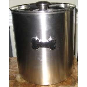   Dog Bone Canister  (Holds 5 Pounds) Stainless Steel