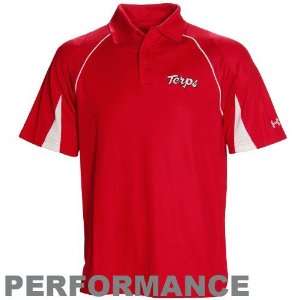   Maryland Terrapins Red On Field Performance Polo