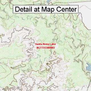   Map   Santa Rosa Lake, Texas (Folded/Waterproof)