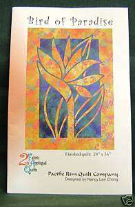Pattern Bird of Paradise Quilt Flower Quilt Sew Batik  