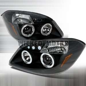 05 08 Chevy Cobalt Halo LED Projector   Black Clear   Also 