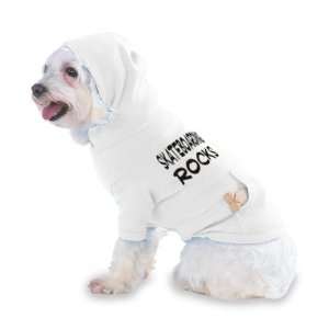 Skateboarding Rocks Hooded (Hoody) T Shirt with pocket for your Dog 