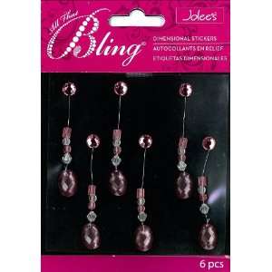  Jolees Boutique Swing Bling, Pink Oval Arts, Crafts 