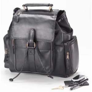  Clava Leather Vachetta Urban Survival Backpack in Black 