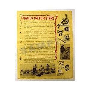  Pirates Creed of Ethics  Parchment Poster 