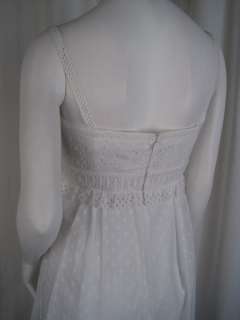 1580 Andrew GN Dress Crochet White 40 10 M #000507  