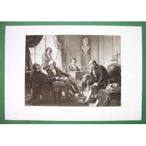 BEETHOVEN with His Friends Playing Music   VICTORIAN Photogravure 