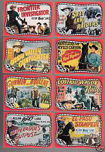 ALLEN ROCKY LANE Western Movie Star 8 PICTURE CARDS  