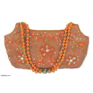 Beaded handbag, Dazzling Dahlias 