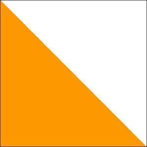  White/Orange Stripe Patterned Flag Roll 1 3/16 x 300 