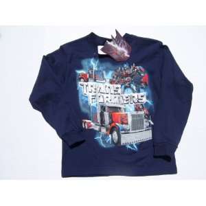  Transformers Long Sleeve Blue T Shirt Kids Size M For Age 