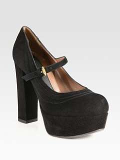 Marni   Suede Platform Mary Jane Pumps