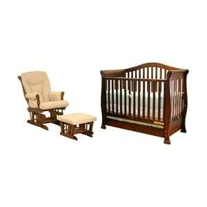  Venetia 3 in 1 Crib and Sleigh Glider Chair Set by AFG in 