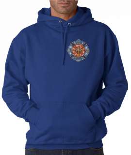 Fire Rescue Firefighter Emblem 50/50 Pullover Hoodie  