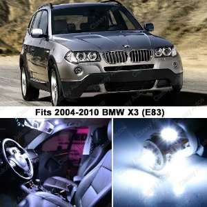 BMW X3 WHITE LED Lights Interior Package Kit E83 (12 PIECES)
