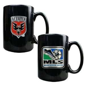 com DC United MLS 2pc Black Ceramic Mug Set   Primary Team Logo & MLS 