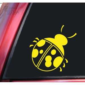  Lady Bug Vinyl Decal Sticker   Yellow Automotive