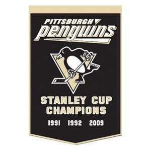 Pittsburgh Penguins 24x36 Wool Dynasty Banner  Sports 