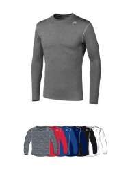 Champion T625 Double Dry Competitor Compression Long Sleeve   Black