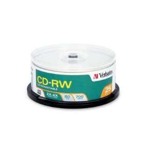  25PK CD RW 80MIN 700MB 2X 4X BRANDED Electronics