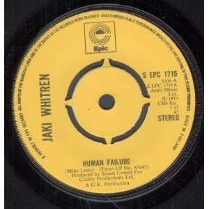  HUMAN FAILURE 7 INCH (7 VINYL 45) UK EPIC 1973 JAKI 