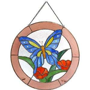  Stained Glass Panel Sun Catcher Butterfly 13 Arts 