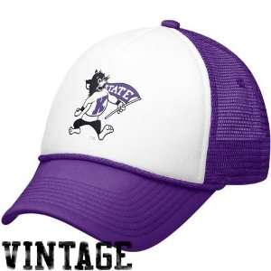   White Purple Vault Mesh Adjustable Trucker Hat