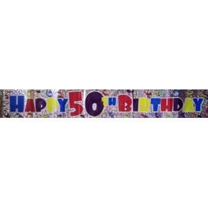  Happy 50th Birthday Party Banner 2.6m Approx 