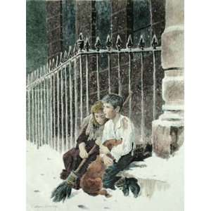  Two Orphans, The Etching Myers, S , Portraiture People 
