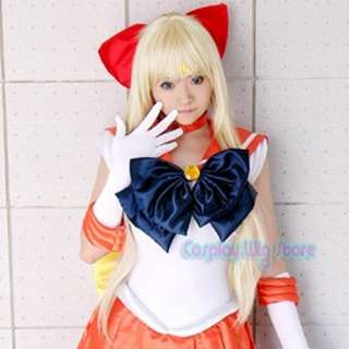 Sailor Moon Minako Aino / Sailor Venus Cosplay Blonde Long Straight 