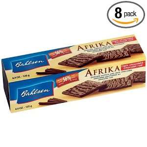 Bahlsen Afrika Wafers, Dark Chocolate, 4.4 Ounce Boxes (Pack of 8 