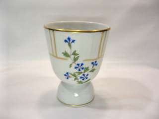 Bernardaud Limoges B & C Bleuets Egg Cup Porcelain Gold  