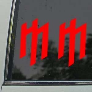  MARILYN MANSON Red Decal MM ROCK BAND Window Red Sticker 
