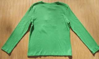 NEW MAC & BELLE Shell Button Christmas Tree Knit Top L  