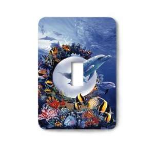  Dolphin Reef Decorative Steel Switchplate Cover