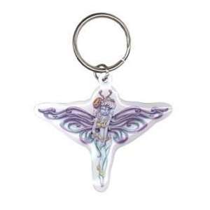  Wink Fairy with Purple Butterfly Wings   Metal Keychain 
