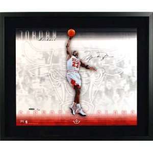  Michael Jordan Signed 16x20 Chicago Bulls Framed UDA 