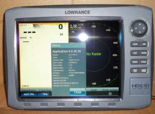 LOWRANCE HDS10 INSIGHT USA FISHFINDER GPS RECEIVER HDS 10 042194532912 