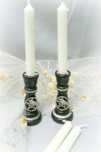 Mini Chime candle holders Raven Pentacle spell wiccan  